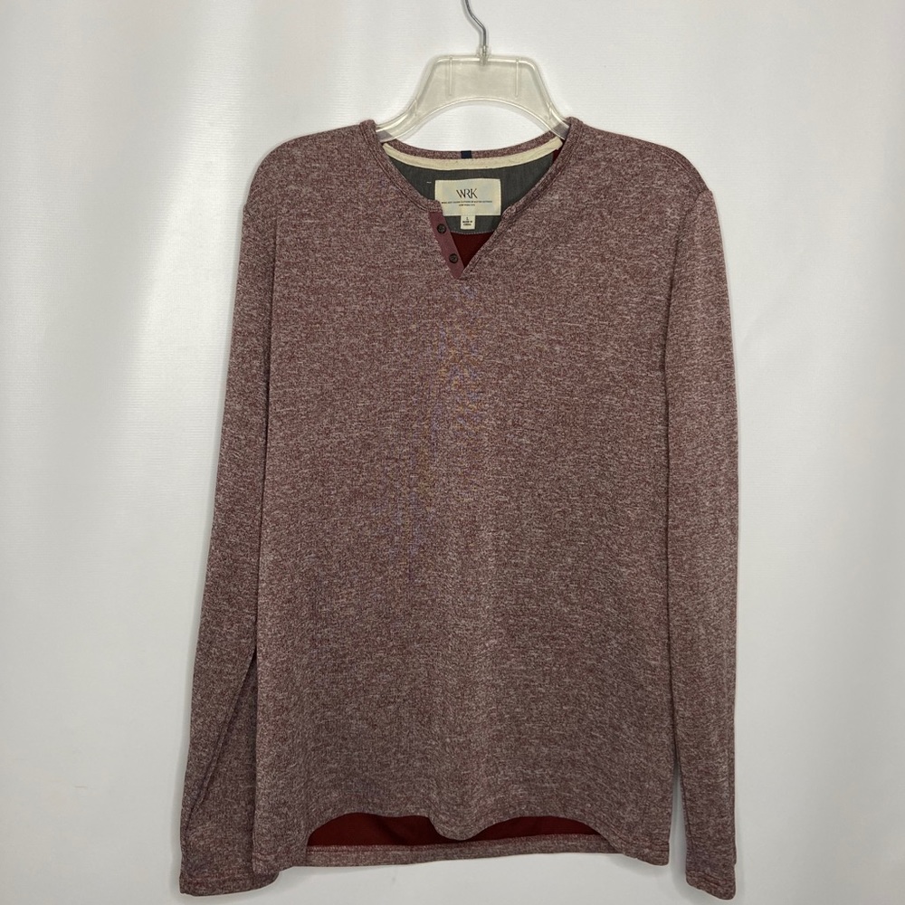 Mens WRK Red Sweater Shirt